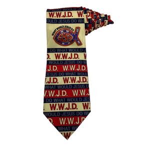 Keith Daniels WWJD What Would Jesus Do Religious Christian Necktie Novelty